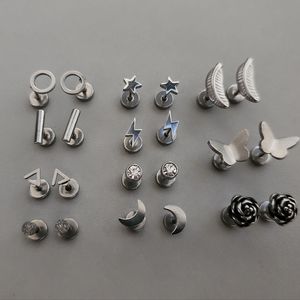 11 pairs stainless steel earring set